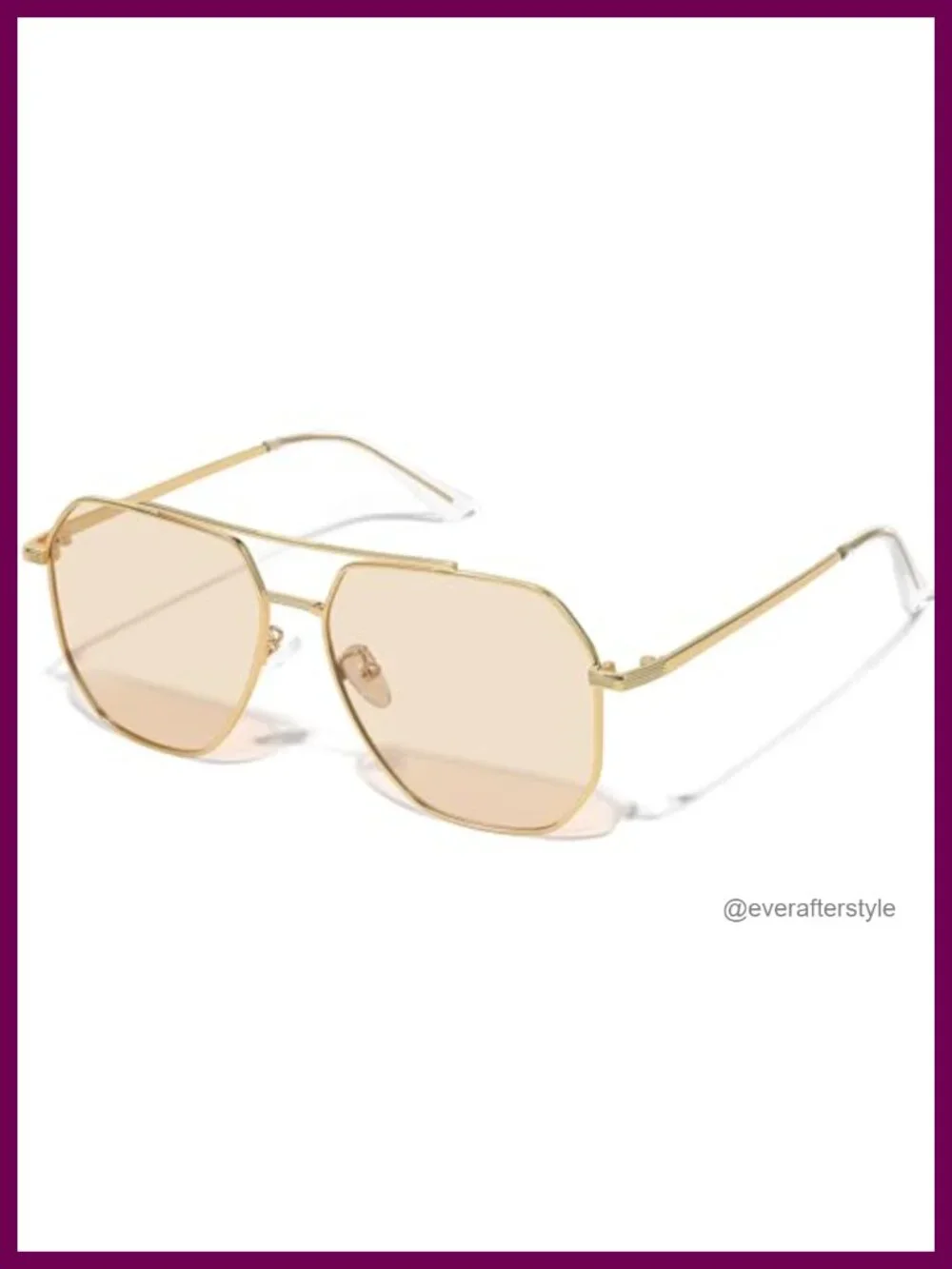Retro Oversized Aviator Sunglasses Polarized UV400 Square Metal